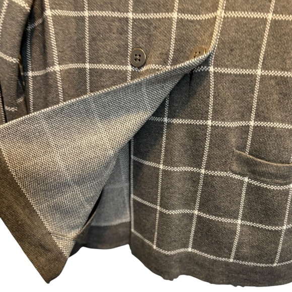 Banana Republic Windowpane Swing Cardigan Gray & White Double Breasted Size S - Picture 7 of 16
